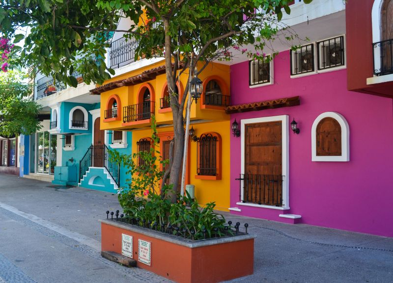 Colorful house front