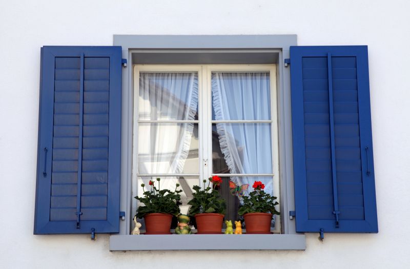 Curb appeal with painted shutters