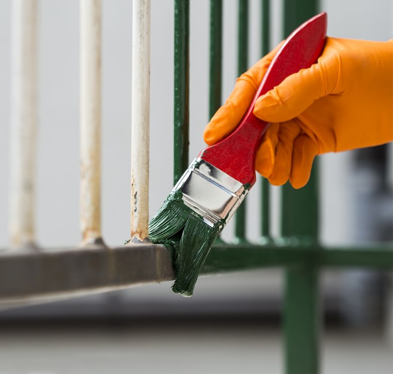 Painting of balcony and railings